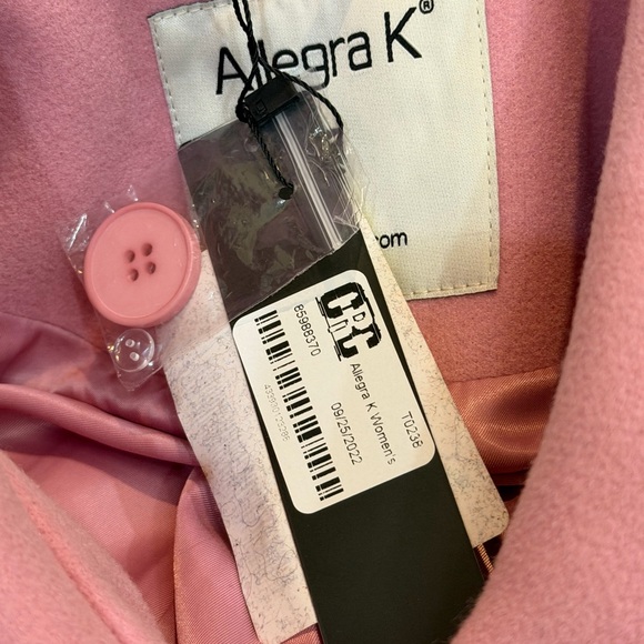 Allegra K | NWT Size Large Rose Pink Coat - Picture 8 of 9